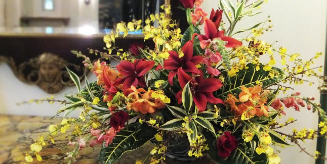 英国大使館でのお花アレンジメント